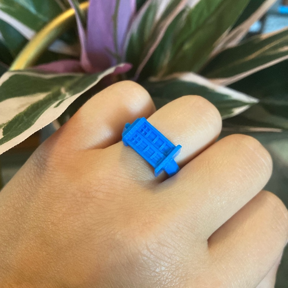 3D Printed TARDIS Ring